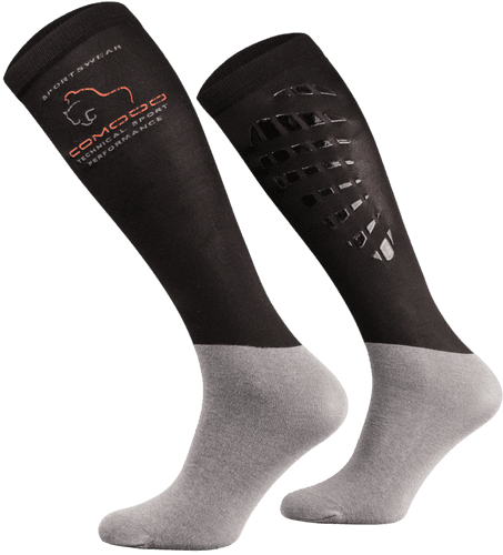 Technical Riding Socks in Black & Grey (1 pair)