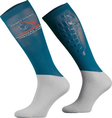 Technical Riding Socks in Petrol & Grey (1 pair)