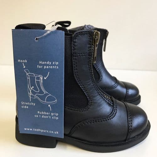 Todhpurs Zip Fronted Jodhpur Boots in Black
