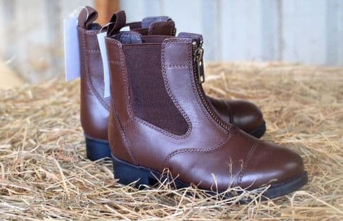 Todhpurs Zip Fronted Jodhpur Boots in Brown