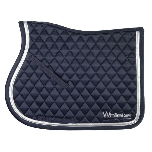 Whitaker Thornton Saddle Pad & Fly Veil Set - Navy/Silver