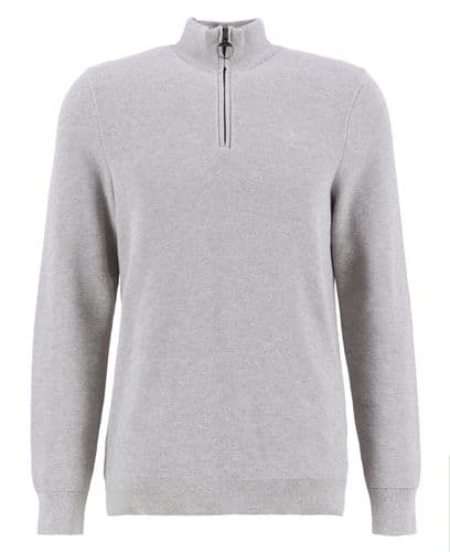 Barbour Honeycomb Quarter Zip Jumper (Grey)