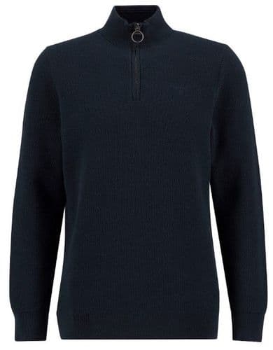 Barbour Honeycomb Quarter Zip Jumper (Navy)