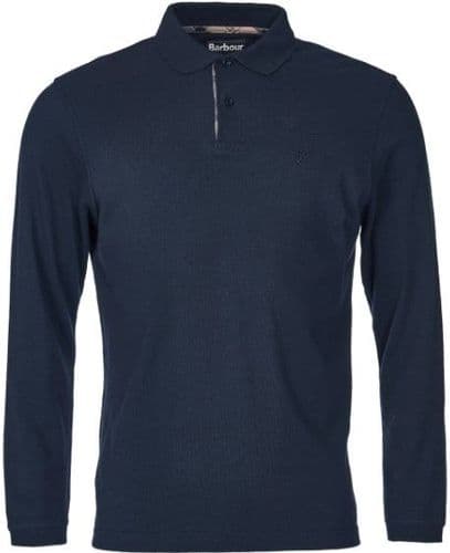 Barbour Long Sleeved Polo (Navy)