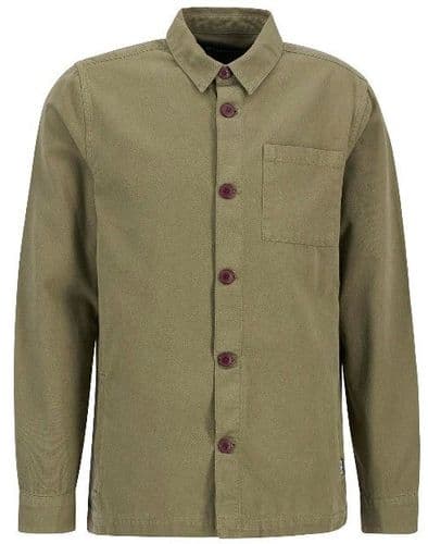 Barbour Washed Cotton Overshirt (Olive)