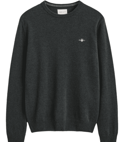 GANT Lambswool Crew Neck Jumper (Moss)