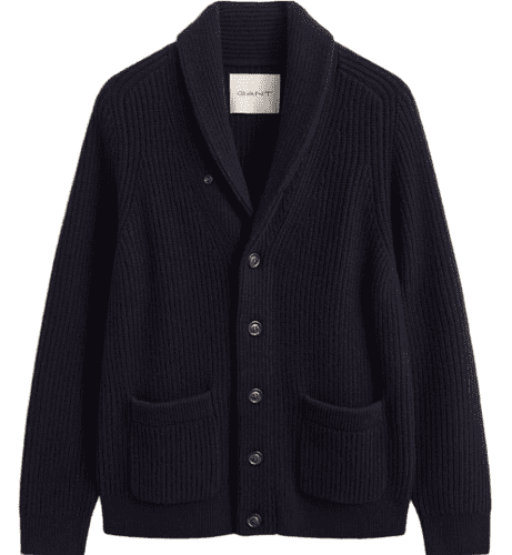 GANT Ribbed Wool Blend Cardigan