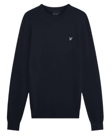 Lyle And Scott Cotton Crew Neck Jumper (Navy)