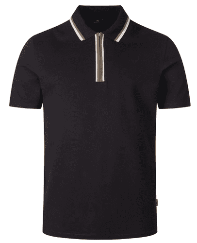 PS By Paul Smith Quarter Zip Polo (Black)