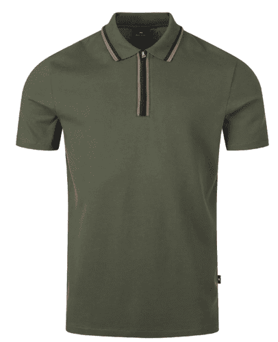 PS By Paul Smith Quarter Zip Polo (Green)
