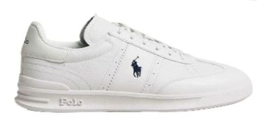 Ralph Lauren Heritage Aera Grained Leather Trainers