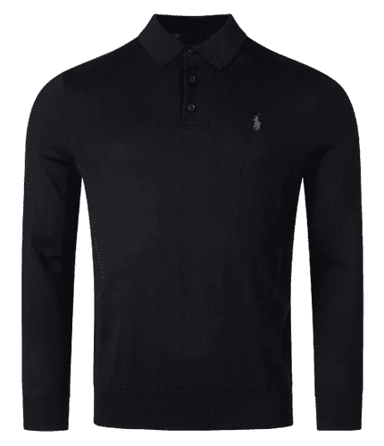Ralph Lauren Knitted Wool Long Sleeved Polo Shirt