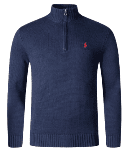 Ralph Lauren Mesh-Knit Cotton Quarter Zip Jumper