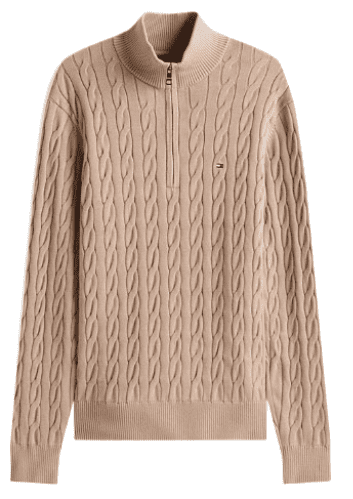 Tommy Hilfiger Cable Knit Half Zip Jumper (AFE)
