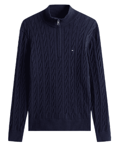Tommy Hilfiger Cable Knit Half Zip Jumper (DW5)