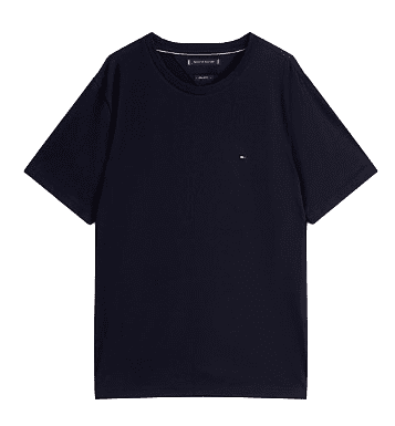 Tommy Hilfiger Flag Embroidery T-Shirt (Navy)