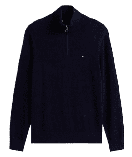 Tommy Hilfiger Half Zip Jumper With Cashmere