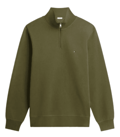 Tommy Hilfiger Quarter Zip Fleece Sweatshirt (Huntsman)