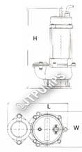 750SV 3 inch Hosetail Connection Vortex submersible pump