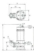 750SV 3 inch Hosetail Connection Vortex submersible pump