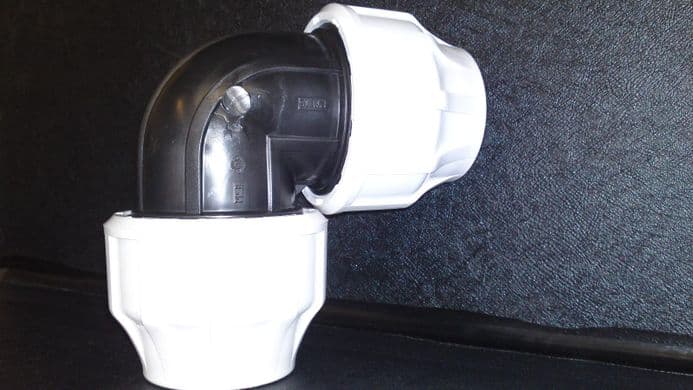 MDPE 90mm 90 degree bend
