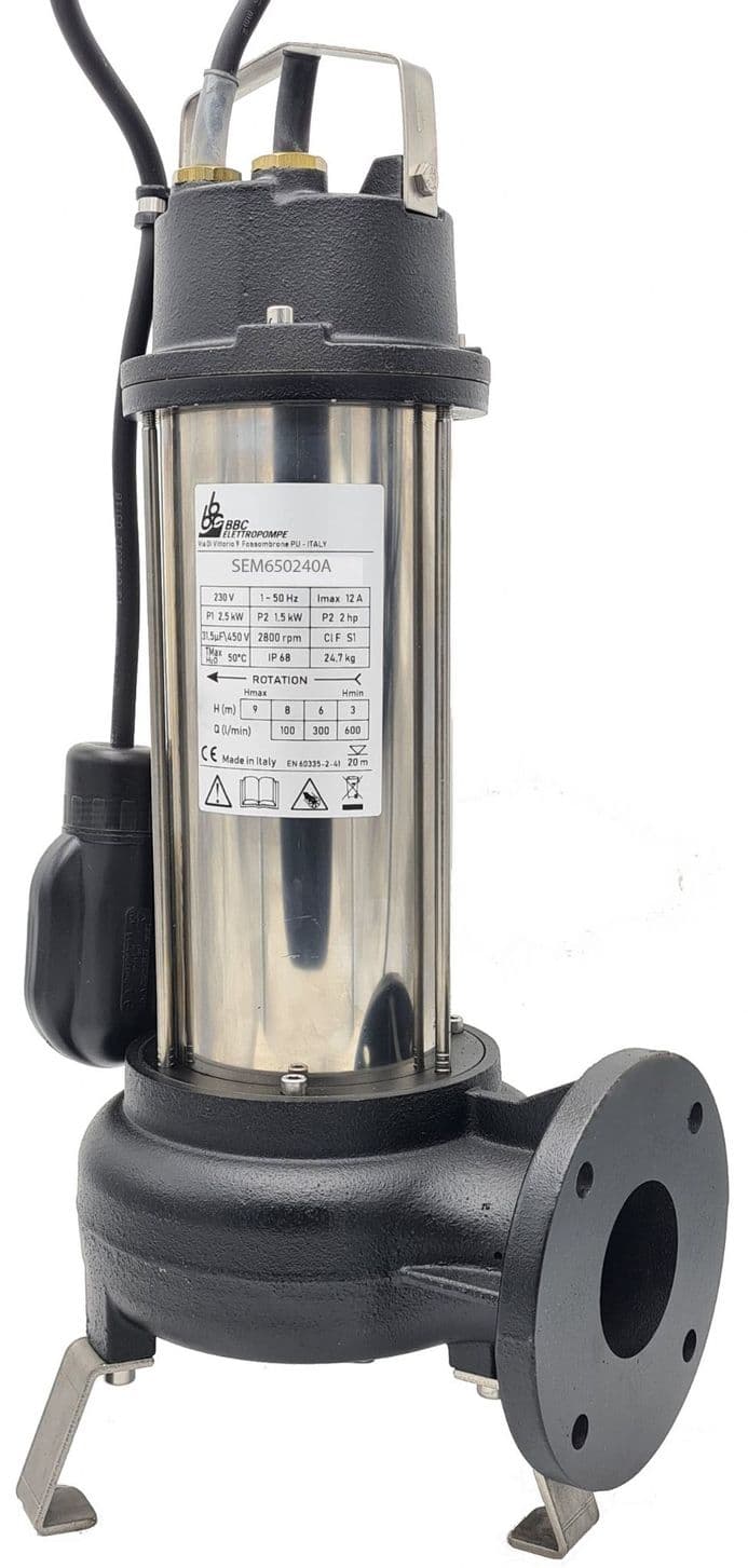 Semisom 650H 65mm solids High head 13m