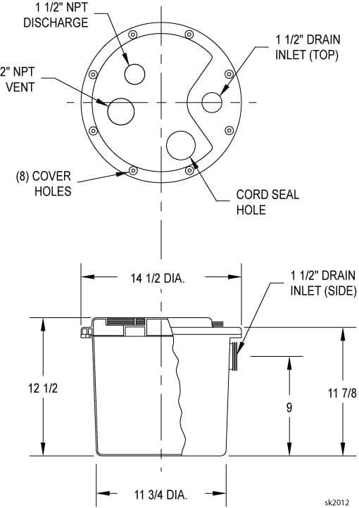 Under Sink Pumping Station 105 25ltr upto 4 5m lift