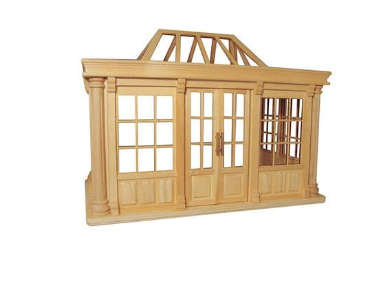 Deluxe Dolls house conservatory unpainted