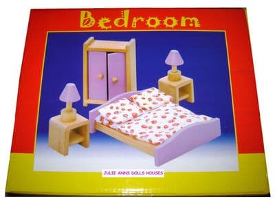 Dolls Furniture, Pink bedroom set