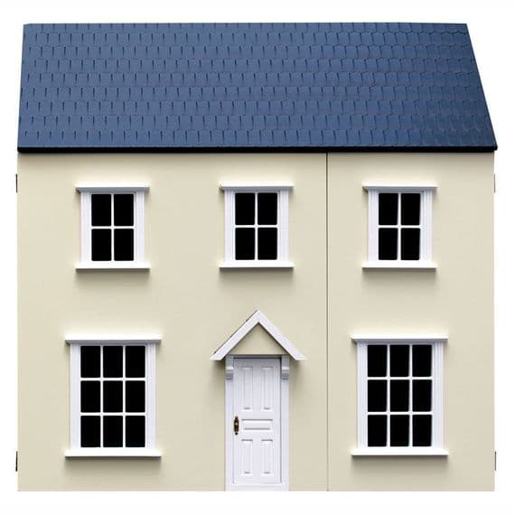 Vellow Cottage Dolls House, in cream