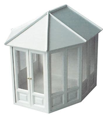 Victorian conservatory in white