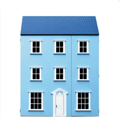 Weymouth Townhouse Dolls House in blue