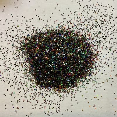 100g holographic black .015” flakes glitter