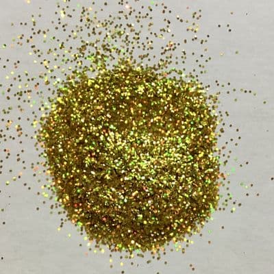 100g holographic gold  .015” flakes glitter
