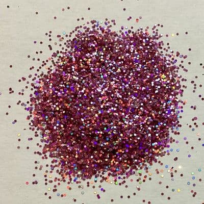 100g holographic pink .015” flakes glitter