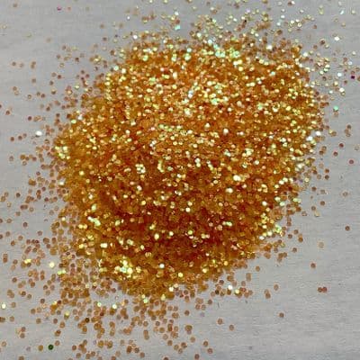 100g iridescent orange .015” flakes glitter