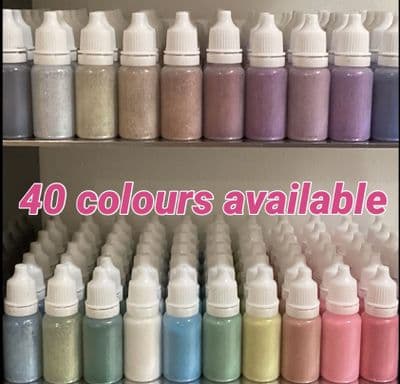 10ml cosmetic glitter puffer bottles - 40 colours available