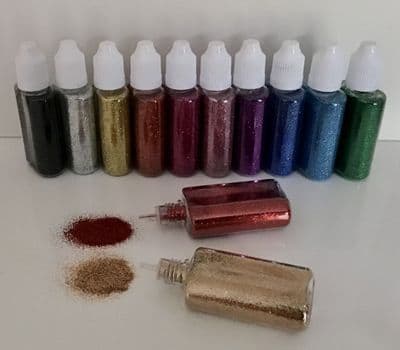 12 x large 30ml cosmetic glitter puffer bottles