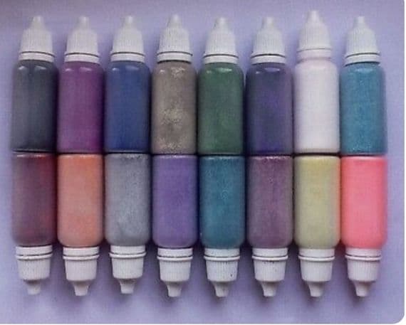 16 x 10ml cosmetic glitter puffer bottles