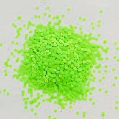 1mm neon green chunky festival glitter mix -10g pot
