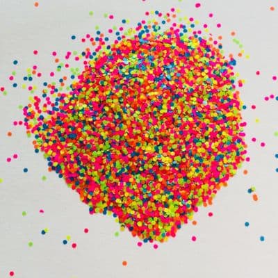 1mm neon multi chunky festival glitter mix -10g pot