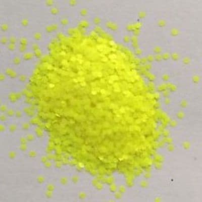 1mm  neon yellow chunky festival glitter mix -10g pot