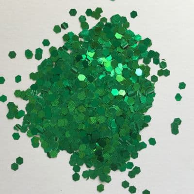 3mm emerald green chunky festival glitter mix -10g pot