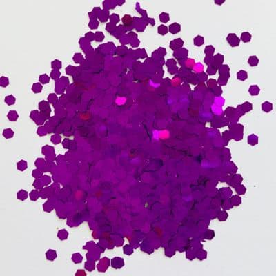 3mm purple hex chunky festival glitter mix -10g pot