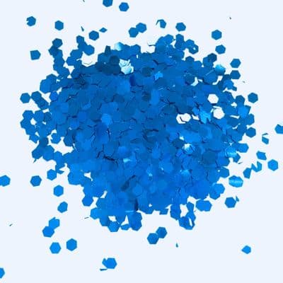 3mm royal blue hex chunky festival glitter mix -10g pot