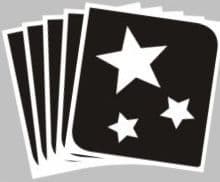 5 x 3 stars stencils