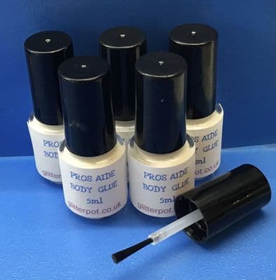 5 x 5ml Pros Aide Body Glue/Glitter tattoo adhesive