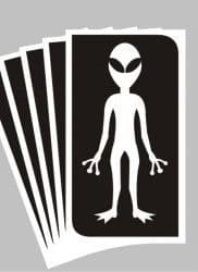 5 x alien stencils