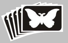 5 x baby butterfly stencils