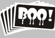 5 x BOO Halloween stencils